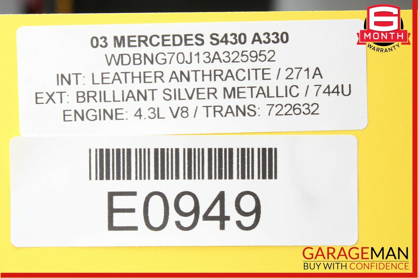 03-06 Mercedes W220 S430 S500 S55 Center Dashboard Control Switch 2208217758 OEM