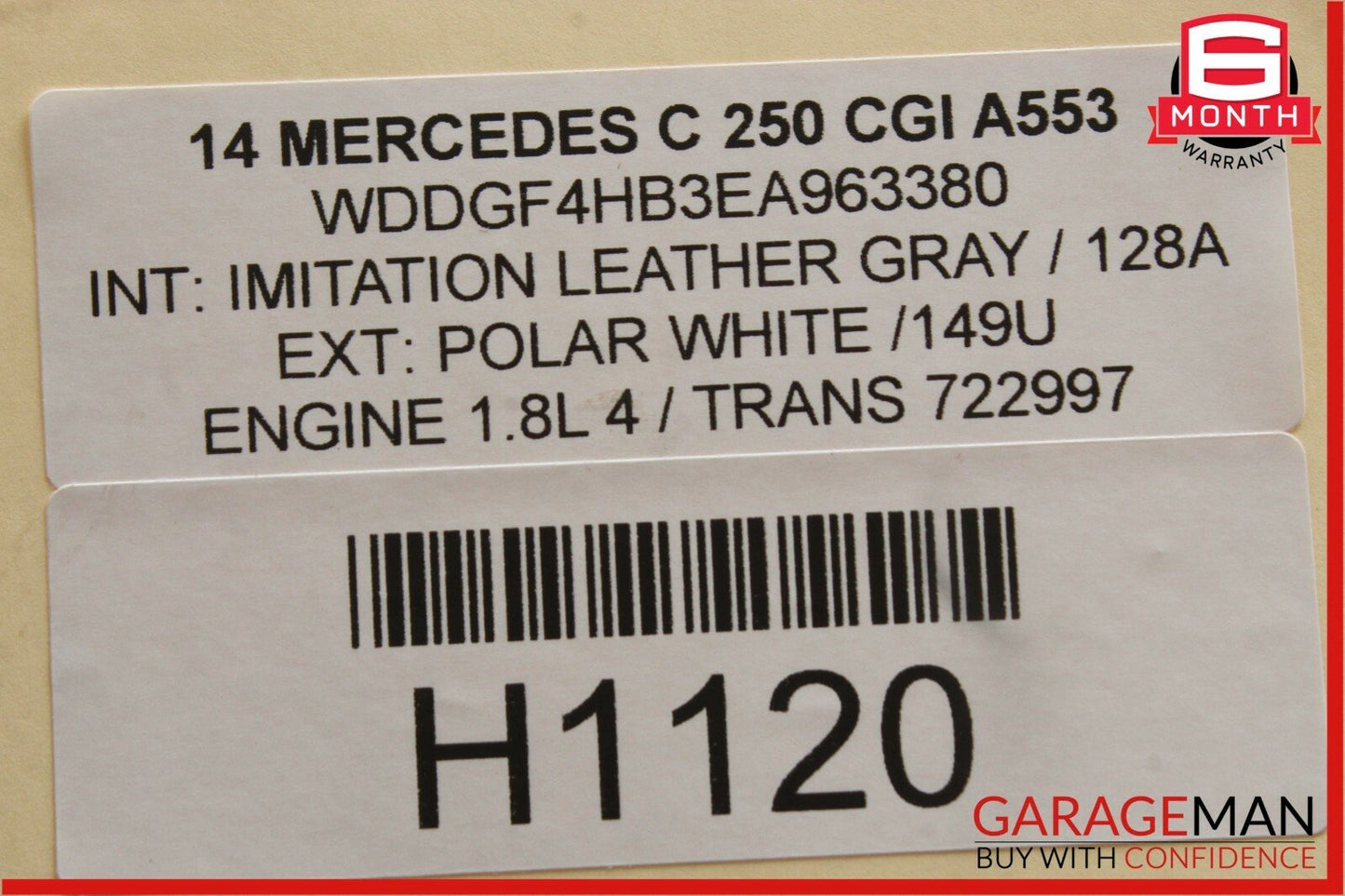 08-14 Mercedes W204 C250 Front Left Driver Side Upper Control Arm RWD