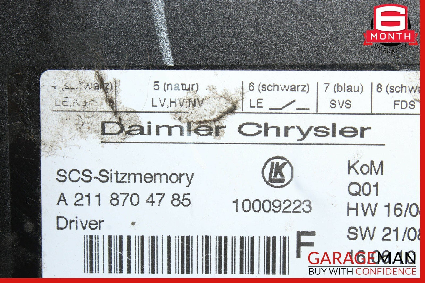 10-12 Mercedes W164 R350 GL450 ML350 Front Left Driver Side Seat Control Module