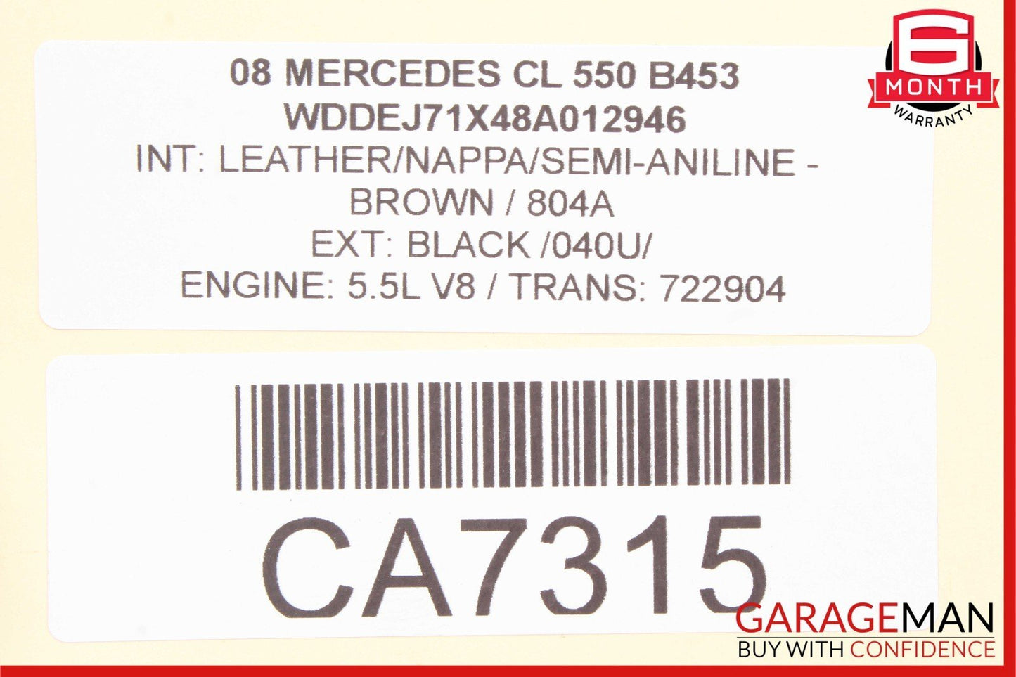 07-13 Mercedes W221 S550 CL550 CL63 AMG Rear Thrust Arm Lower Control Arm