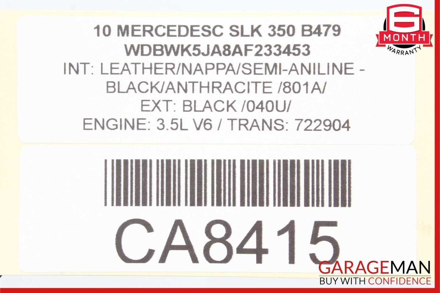 05-11 Mercedes R171 SLK350 Front Left Side Lower Suspension Control Arm OEM