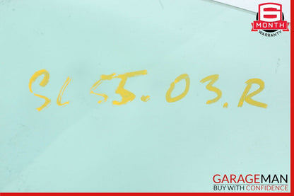03-11 Mercedes R230 SL500 SL55 AMG Rear Right Side Door Quarter Window Glass OEM