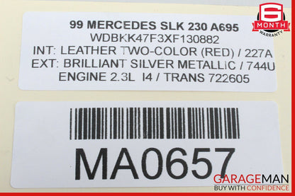 97-04 Mercedes SLK230 C230 Aux Auxiliary Coolant Water Pump 0018351364