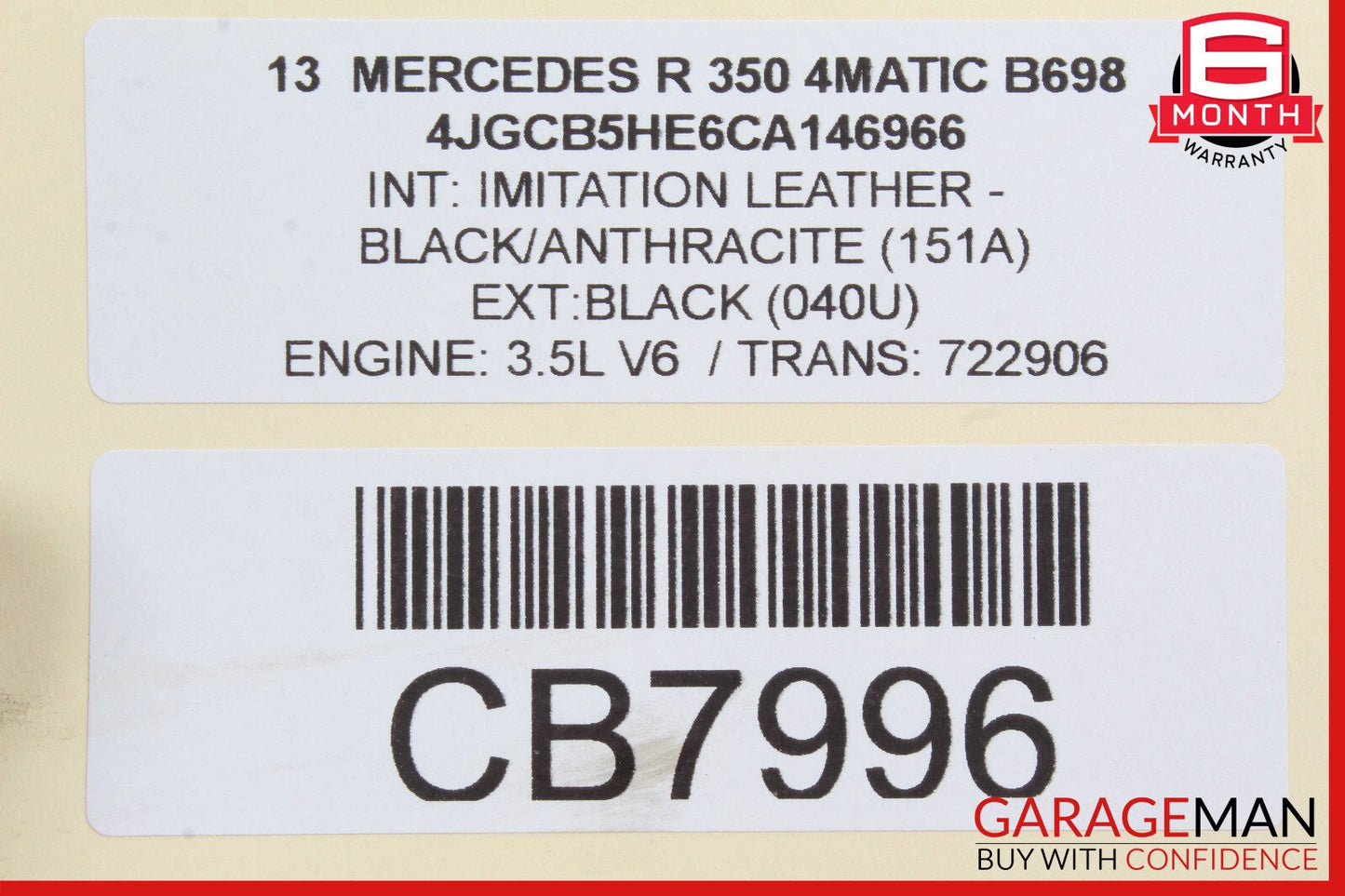 06-13 Mercedes W251 R350 Rear Right Side Upper Control Arm OEM