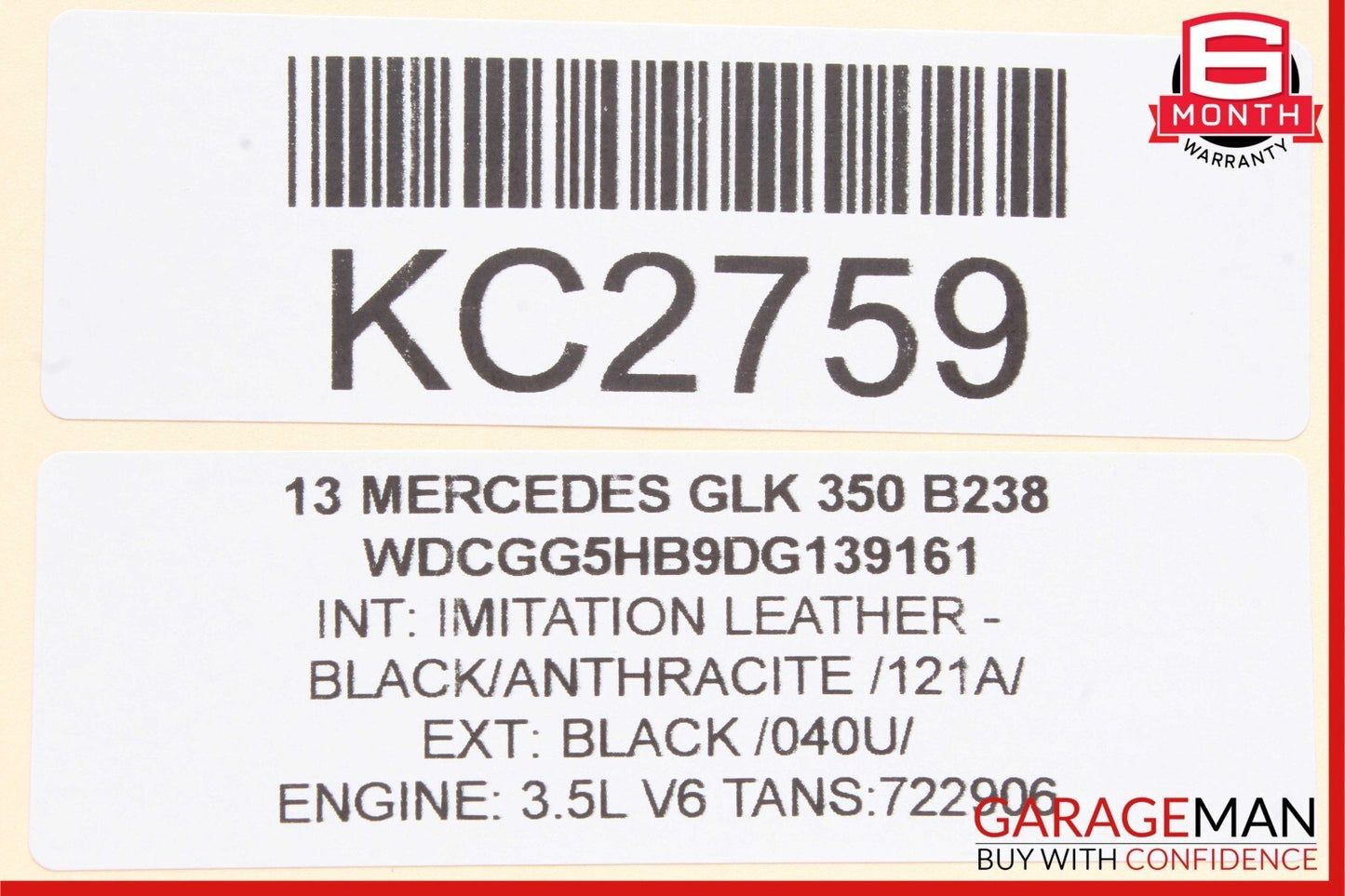 08-18 Mercedes GLK350 E550 CLS550 C300 Rear Left Side Door Control Module Unit