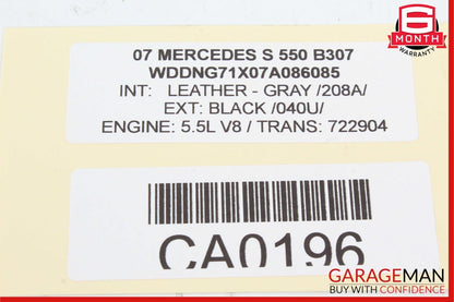 07-14 Mercedes W221 S550 CL600 CL63 AMG Front Right Door Lock Latch Actuator OEM