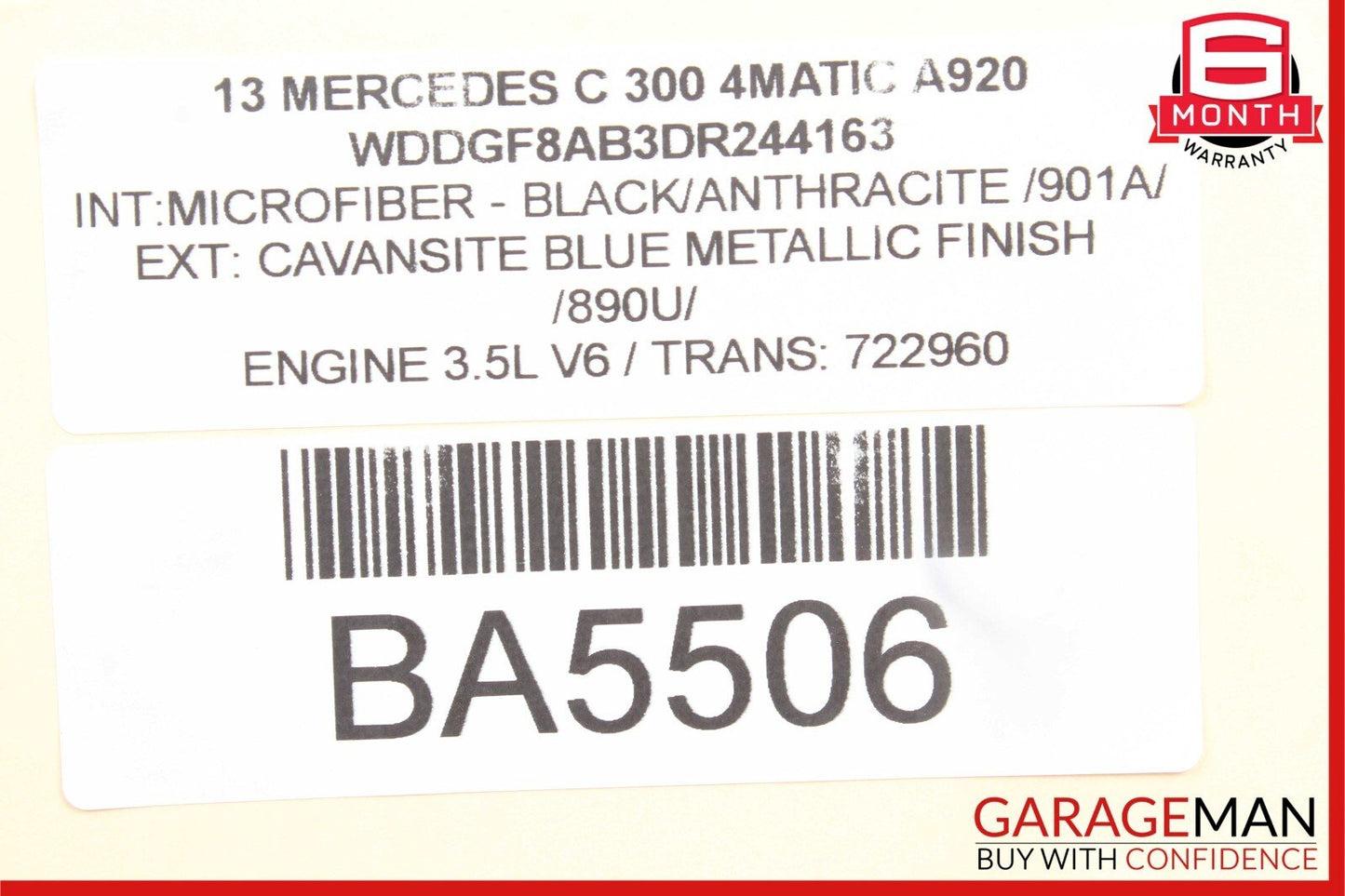 08-14 Mercedes W204 C300 Front Left Side Exterior Door Handle Assembly Gray OEM
