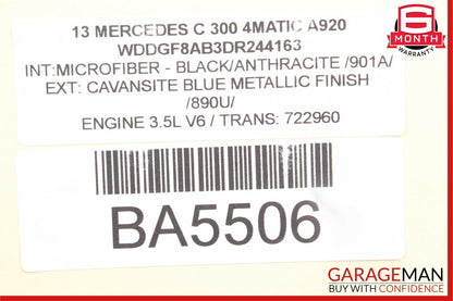 08-14 Mercedes W204 C300 Front Left Side Exterior Door Handle Assembly Gray OEM