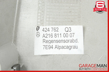 07-10 Mercedes W216 CL550 CL600 CL65 AMG Interior Upper Rear View Mirror Grey