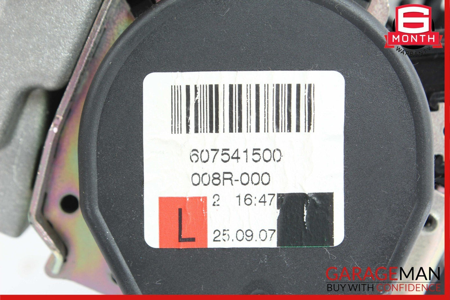 07-09 Mercedes W211 E350 Front Left Drive Seat Belt Seatbelt Retractor Black OEM