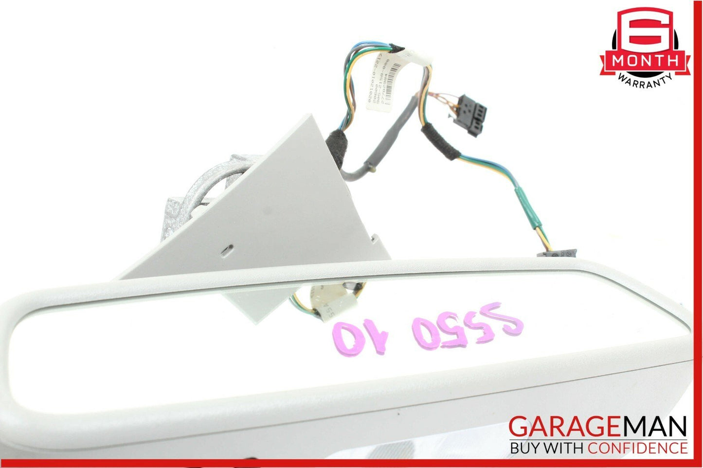 10-13 Mercedes W221 S400 S65 AMG Interior Top Upper Rear View Mirror Grey OEM