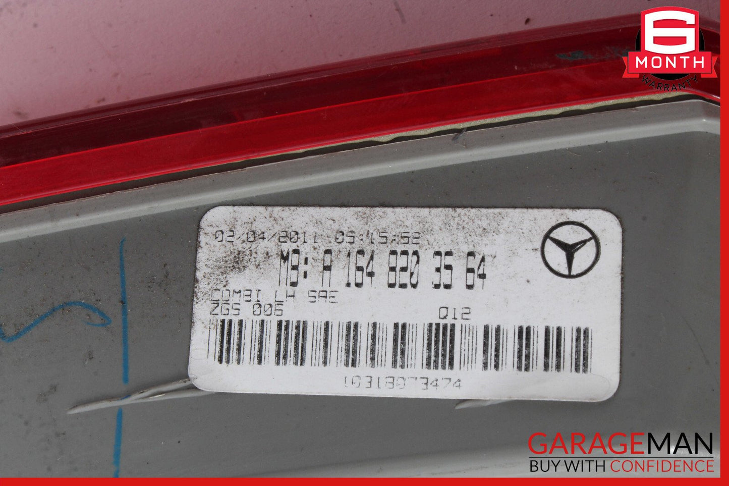10-12 Mercedes X164 GL550 Rear Left Side Tail Light Taillight Lamp OEM
