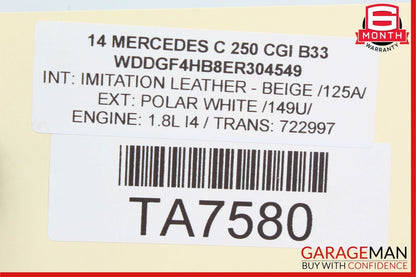 12-15 Mercedes W204 C250 C350 C300 Navigation Command Head Unit DVD CD Audio OEM