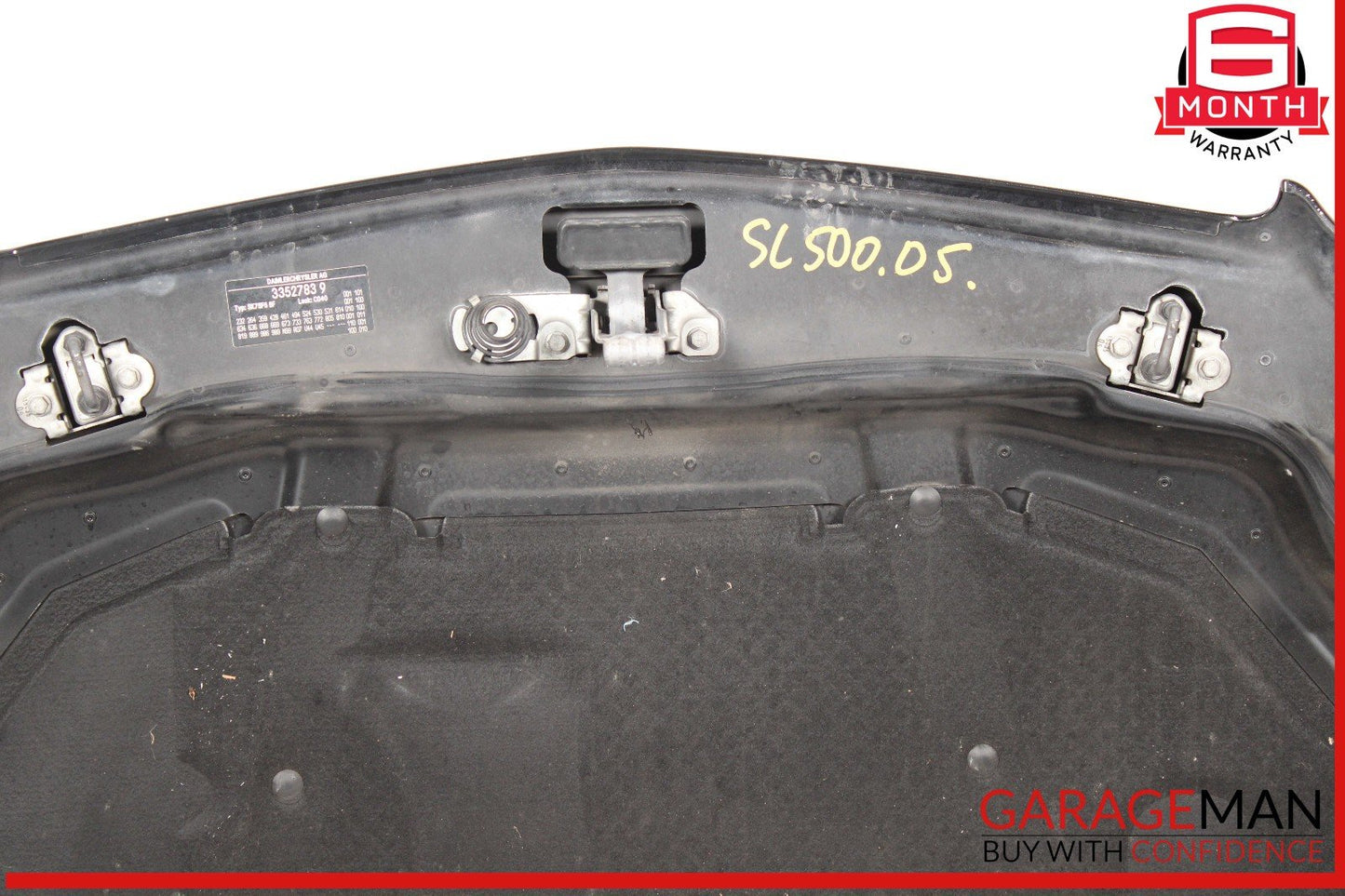 03-08 Mercedes R230 SL500 Front Hood Bonnet Cover Panel Assembly OEM