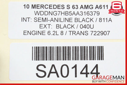 07-13 Mercedes W221 S550 Front Left Driver Side Exterior Door Shell Panel Black
