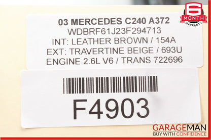 02-05 Mercedes W203 C230 Coupe Front Right Side Door Lock Latch Actuator OEM