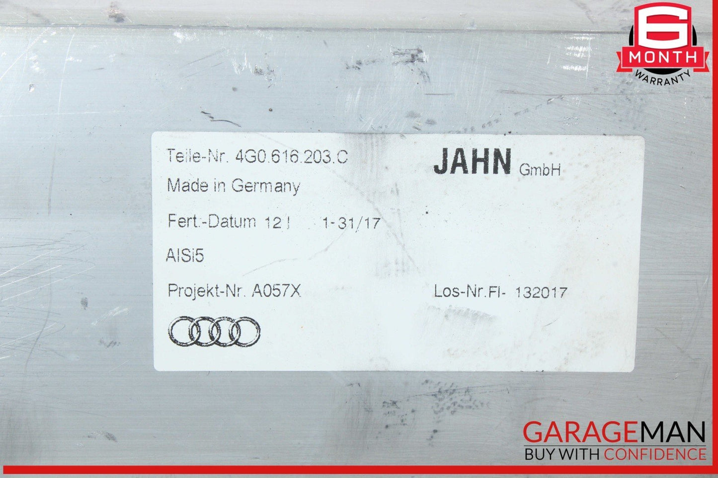 12-18 Audi S6 S7 A6 A7 Air Suspension Pressure Reservoir Tank OEM