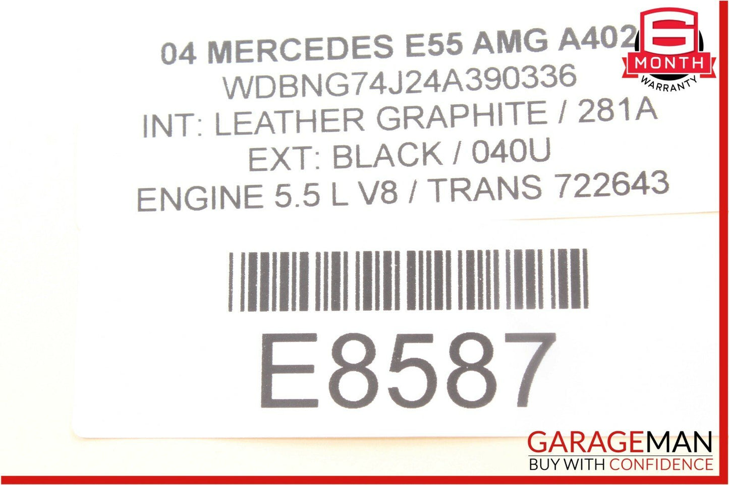 03-09 Mercedes W211 E55 Rear Left Driver Side Door Lock Latch Actuator OEM