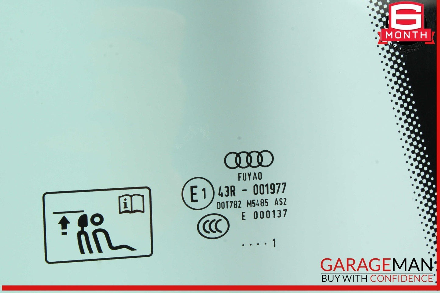 18-24 Audi S5 A5 Rear Right Passenger Side Quarter Window Glass 8W7845298B OEM