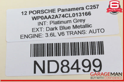 10-16 Porsche Panamera 970 Rear Left or Right Side Seat Belt Black OEM