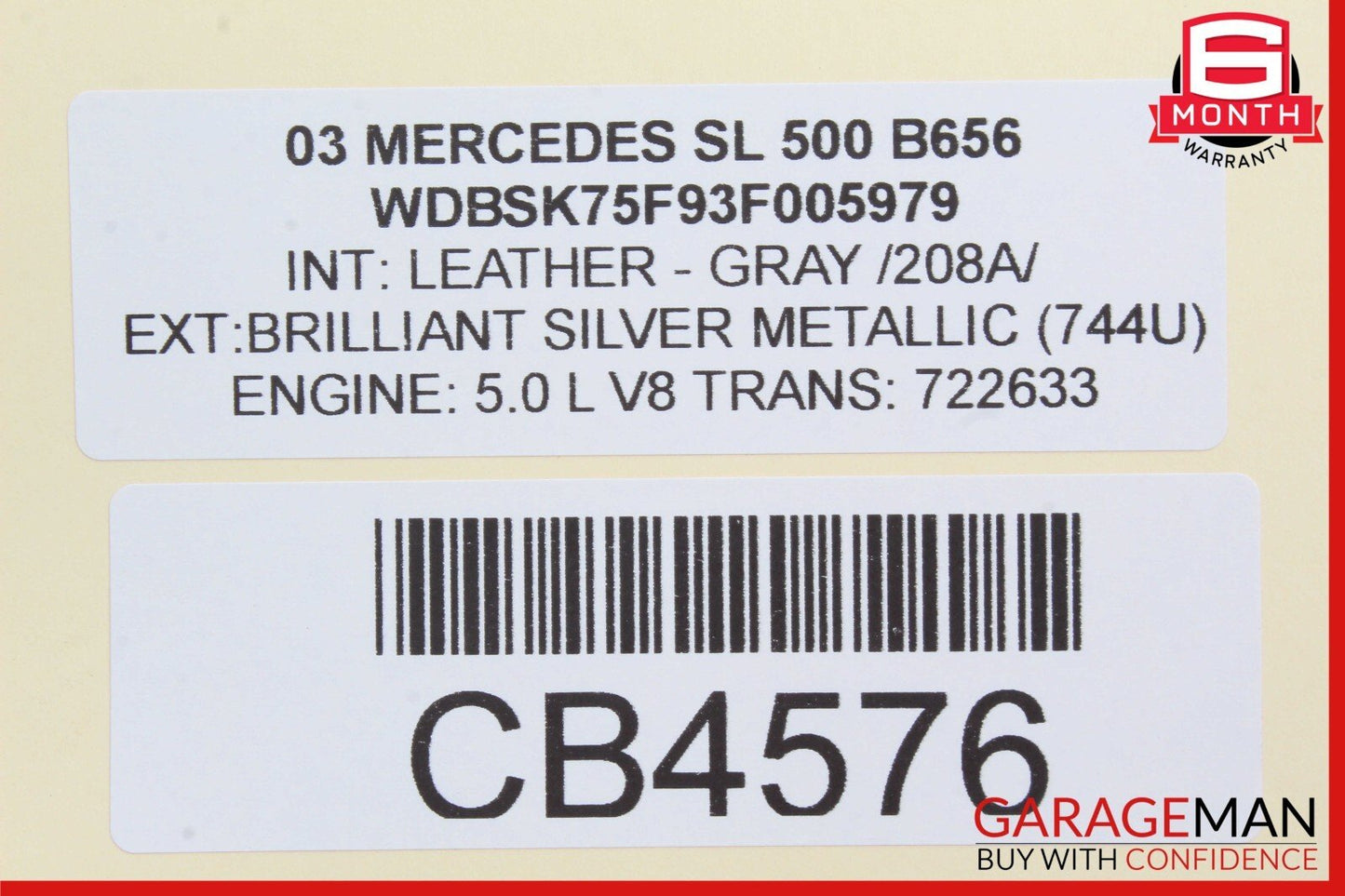 03-08 Mercedes R230 SL500 SL600 SL55 AMG Front Left Lower Control Arm