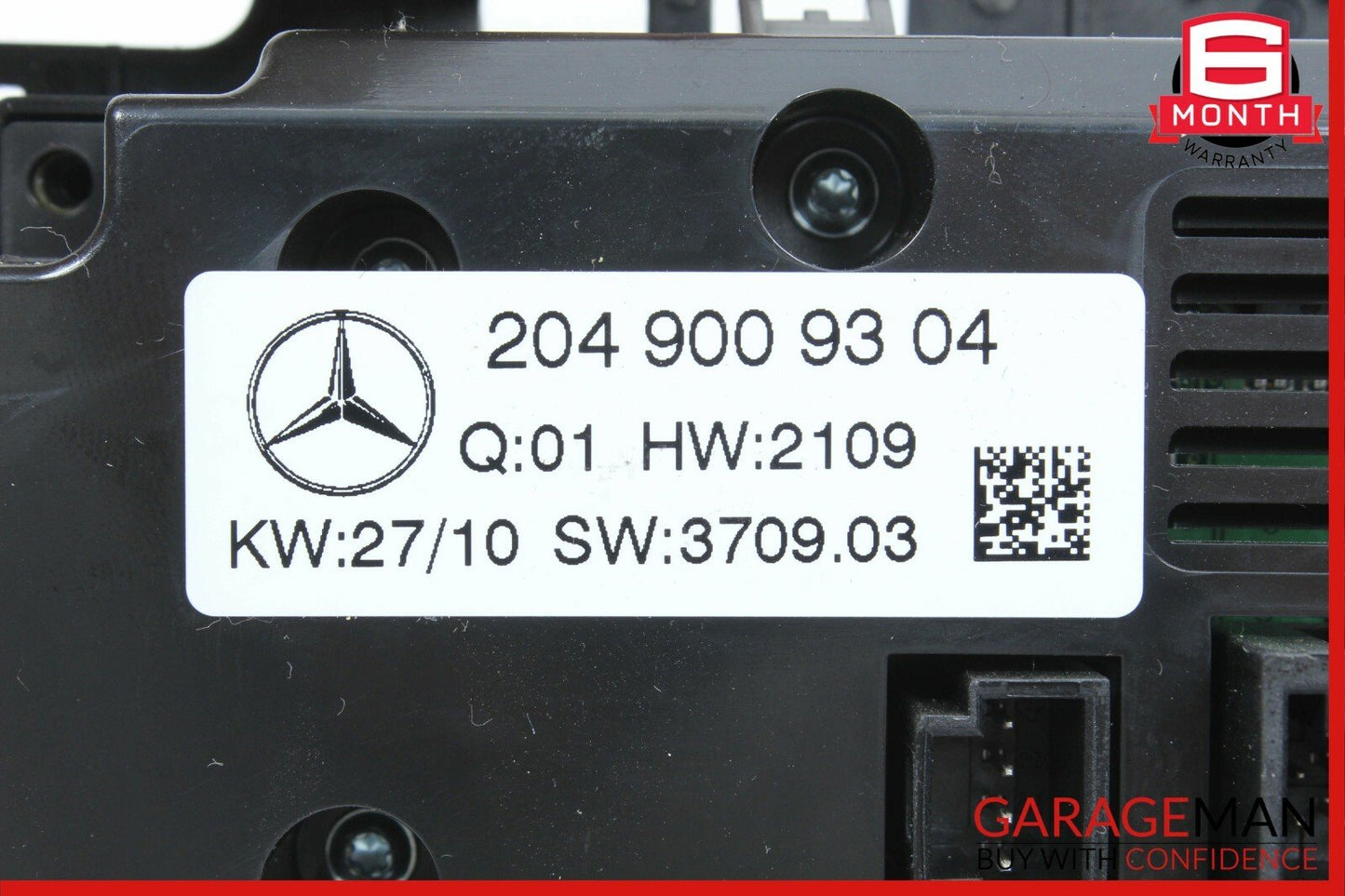 08-11 Mercedes W204 C300 AC A/C Heater Temperature Climate Control Switch Module