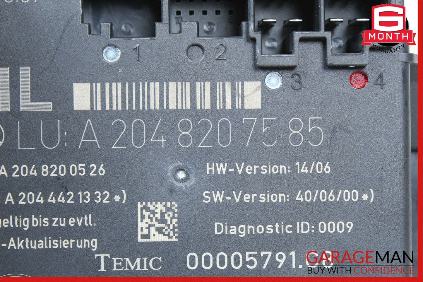 08-14 Mercedes W204 C250 C350 Sedan Rear Left Side Door Control Module Unit