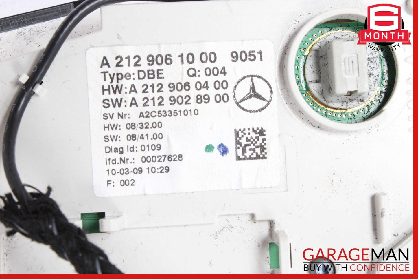 10-16 Mercedes W212 E350 Front Top Upper Overhead Dome Light Reading Map Lamp