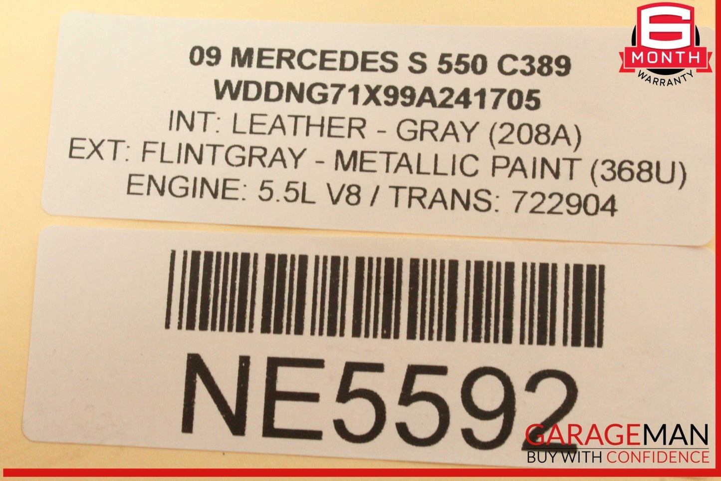 07-14 Mercedes W221 S550 Front Right or Left Side Airmatic Shock Absorber Strut