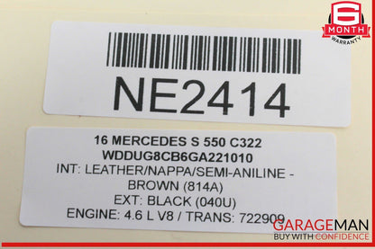 14-17 Mercedes W222 S550 Rear Left Side Door Lock Latch Actuator Keyless Go OEM