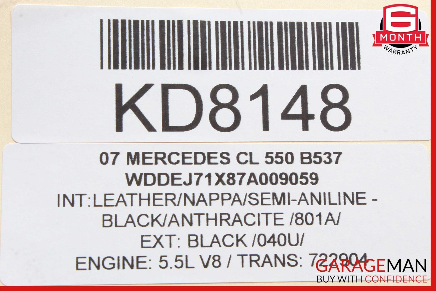 07-14 Mercedes W216 CL550 S550 Dynamic Seat Pressure Vacuum Tank Reservoir OEM