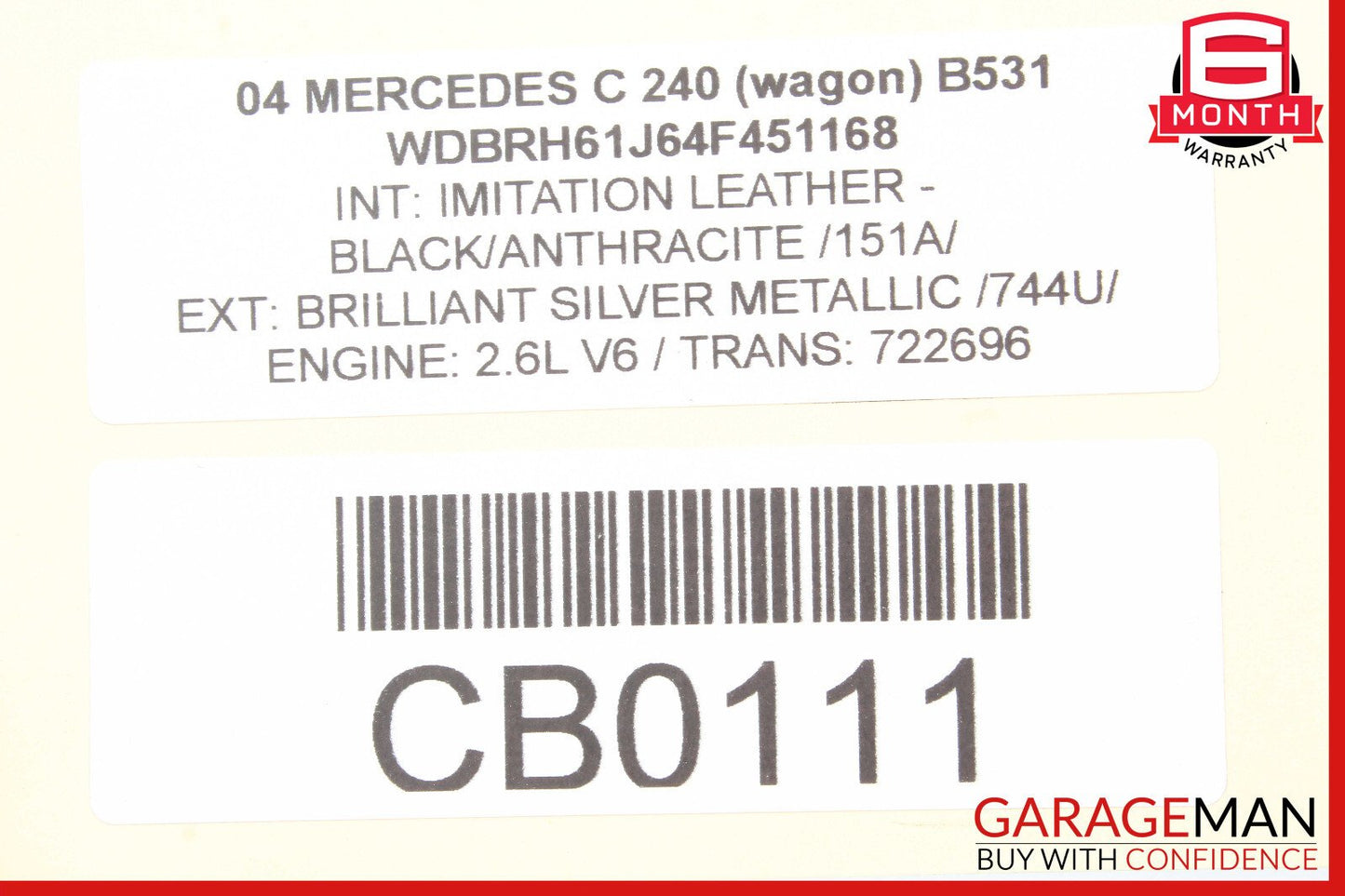 01-07 Mercedes W203 C240 Rear Right Lower Control Arm OEM