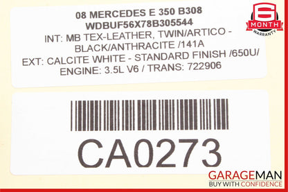 07-09 Mercedes W211 E350 Exterior Door Handle Front Right Side White OEM
