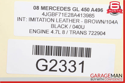 06-11 Mercedes GL450 ML350 ML450 Dash Glovebox Storage Tray Compartment Brown