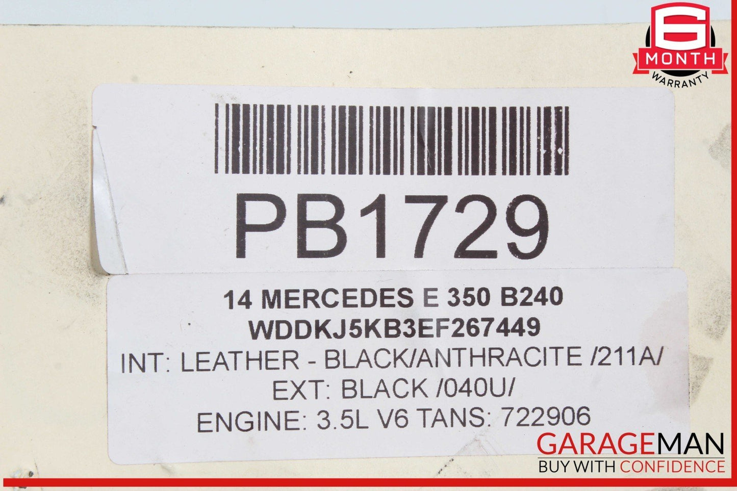 10-16 Mercedes W212 E350 E550 Front Bumper Reinforcement Impact Crash Rebar Bar