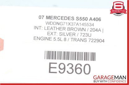 07-09 Mercedes W221 S550 S63 AMG Front Right Side Under Seat Control Module OEM