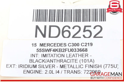 15-20 Mercedes W205 C300 C400 Rear Right or Left Lower Rearward Control Arm OEM
