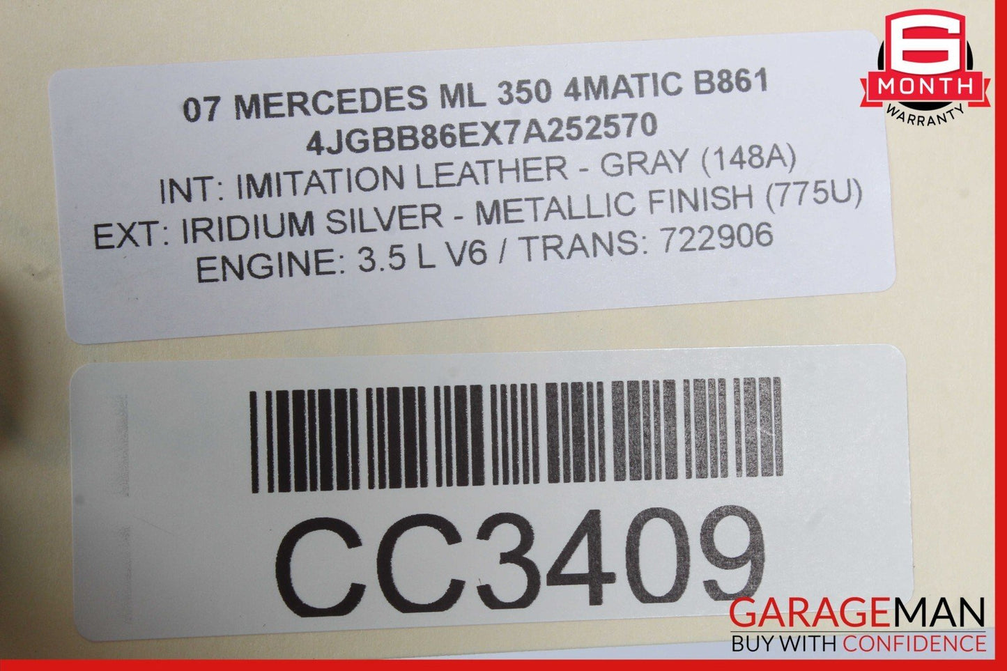 06-12 Mercedes W164 ML350 R350 Sunroof Sun Roof Glass 1647800021 OEM