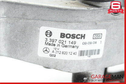 10-16 Mercedes W212 E350 Front Windshield Window Linkage Wiper Motor Assembly