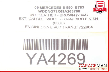 07-14 Mercedes W221 S550 CL600 Front Right Dash AC A/C Air Vent Trim Grill Brown