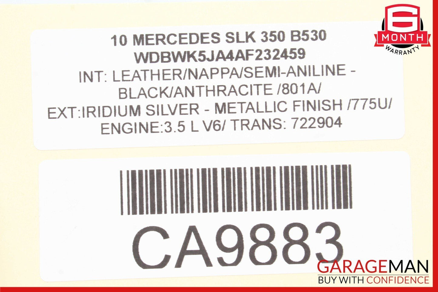 05-11 Mercedes R171 SLK350 Front Left Side Lower Suspension Control Arm OEM