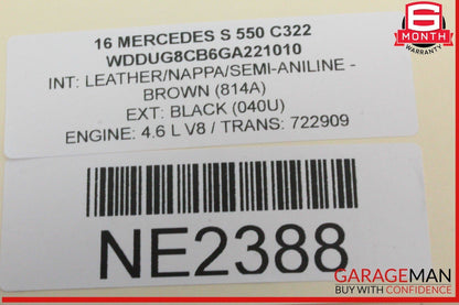14-17 Mercedes W222 S550 Front Left Driver Side Door Corner Cover w/ Speaker OEM