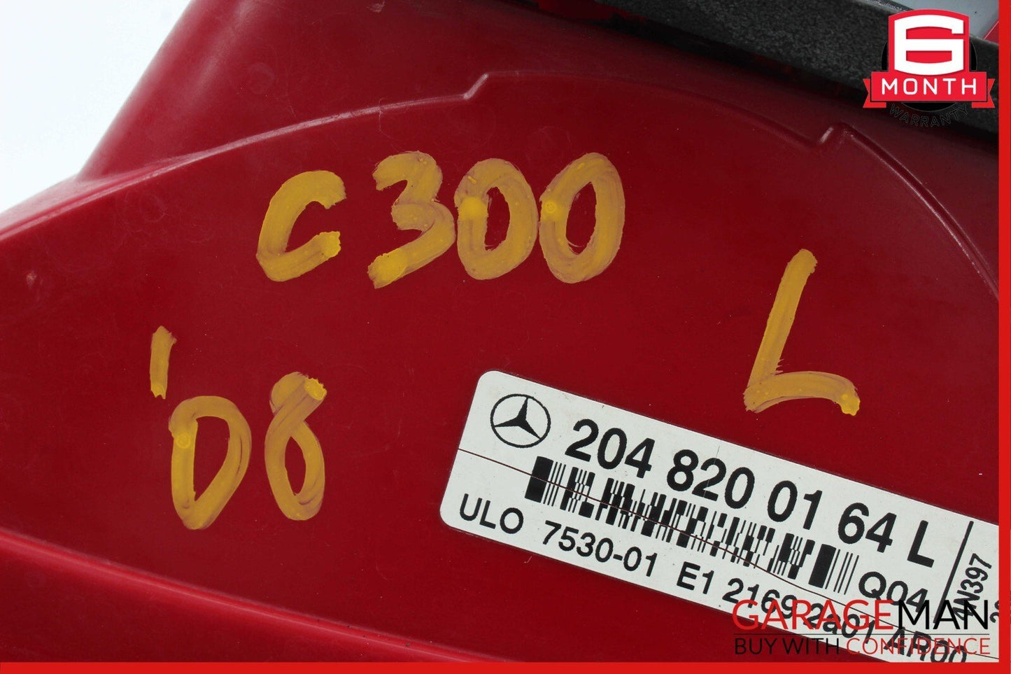 08-11 Mercedes W204 C250 C300 C350 Rear Left Side Taillight Tail Light Lamp OEM