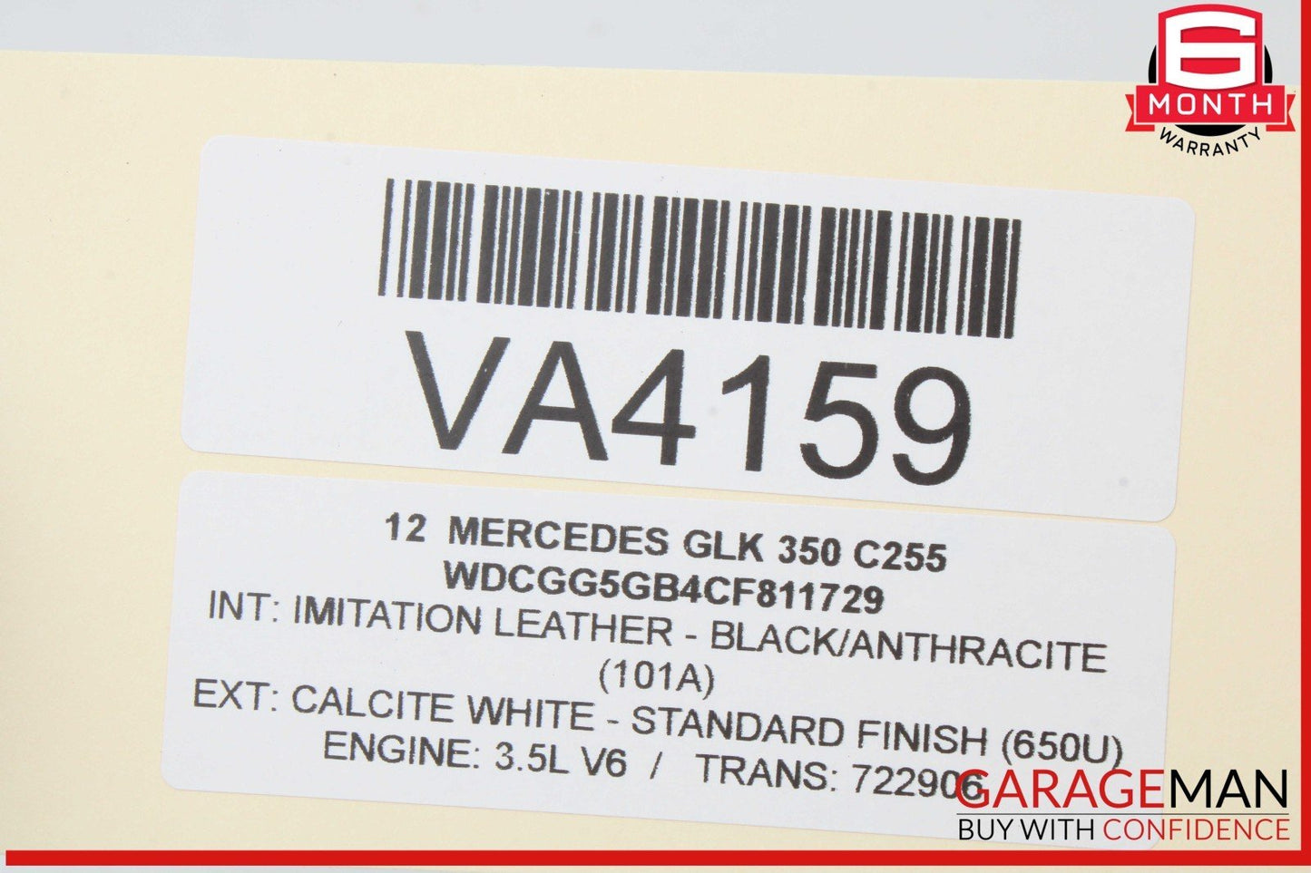 10-15 Mercedes X204 GLK350 Right Passenger Side Roof Curtain Safety Air Bag OEM