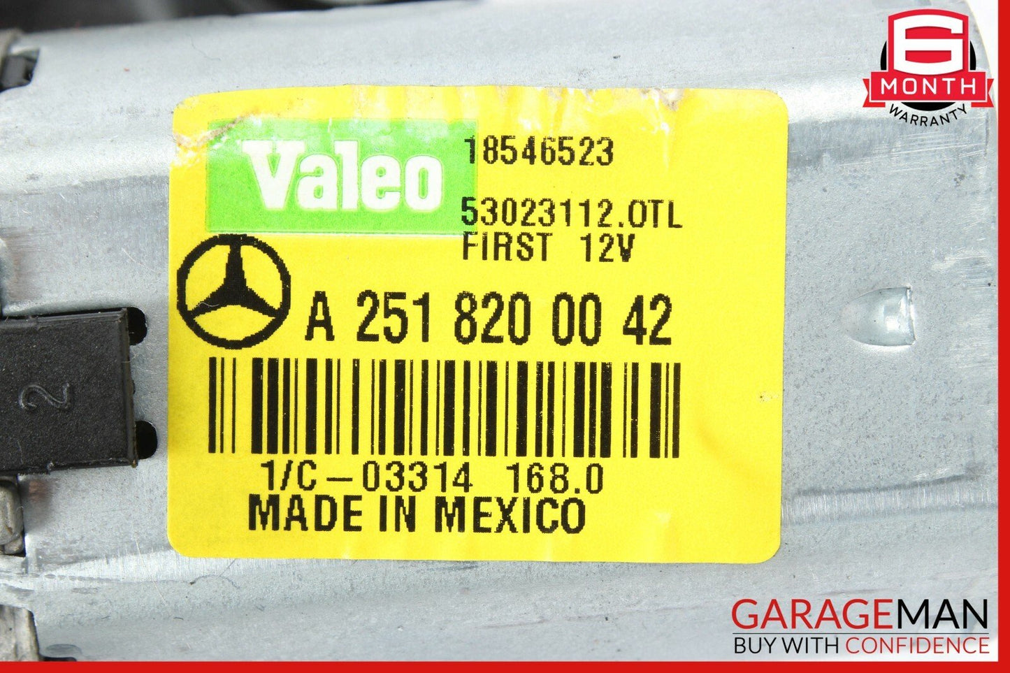 06-13 Mercedes W251 R350 Valeo Rear Glass Window Windshield Wiper Motor Unit