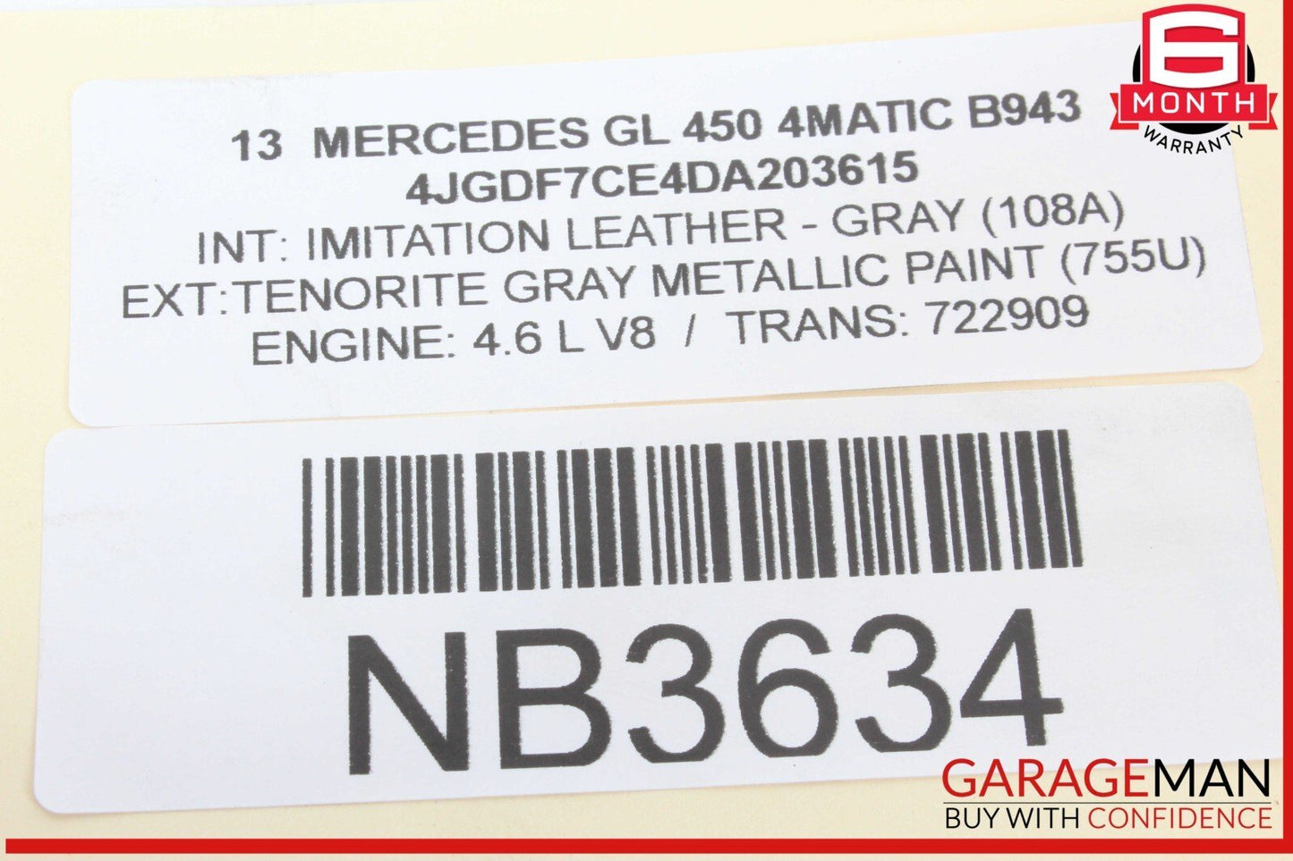 13-16 Mercedes X166 GL450 4MATIC Trunk Tailgate Release Open Handle w/ Camera
