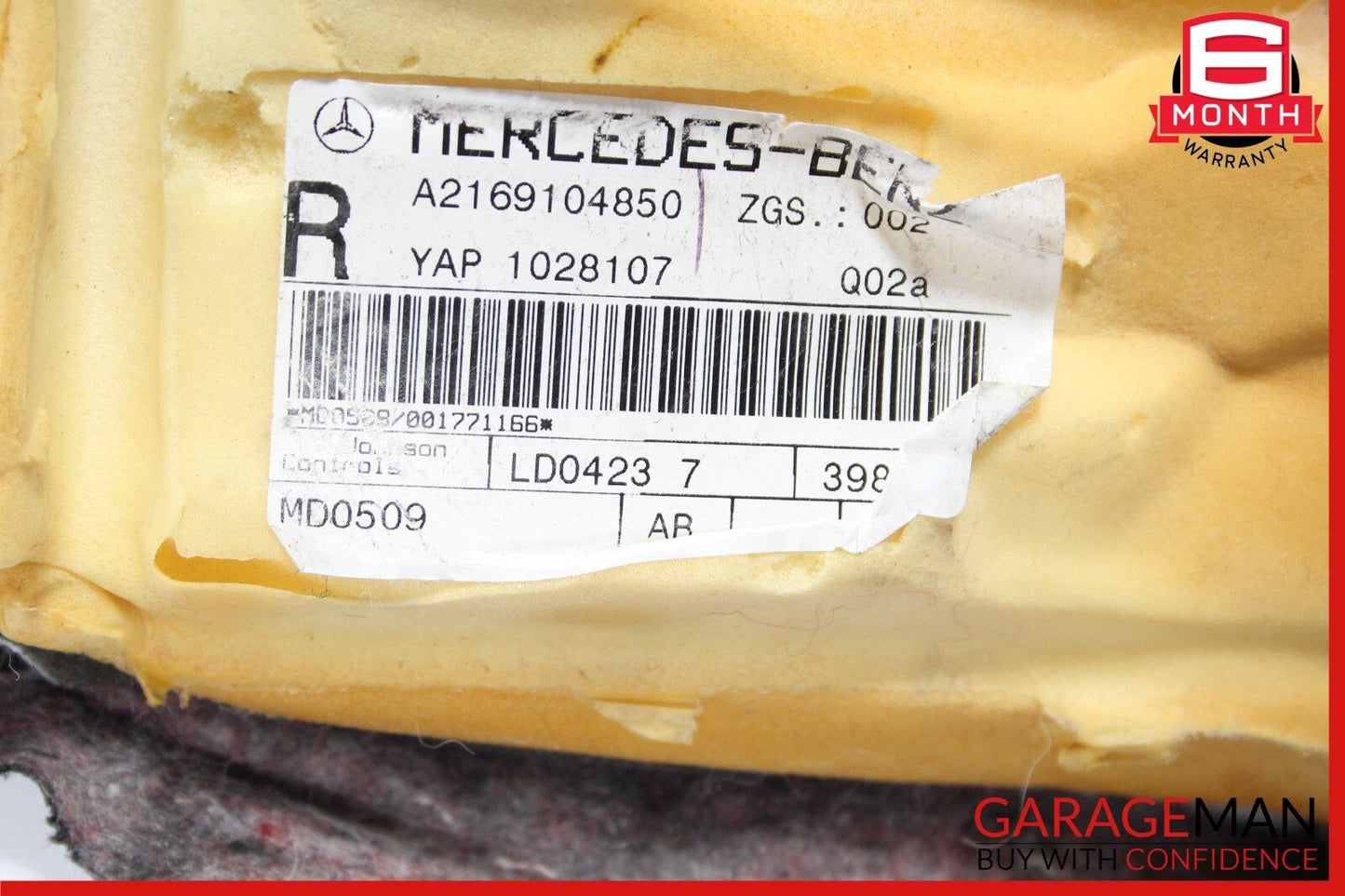 07-10 Mercedes W216 CL550 Front Right Side Bottom Lower Seat Cushion Anthracite