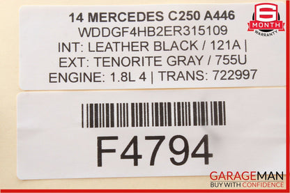 08-14 Mercedes W204 C250 Rear Left Driver Side Exterior Door Handle Gray OEM