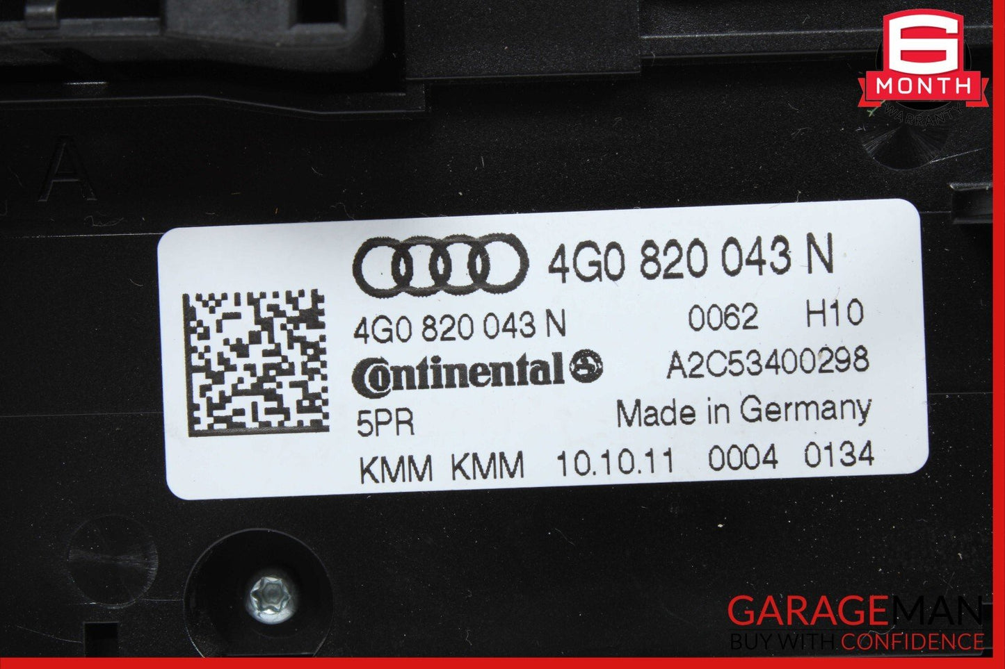 12-18 Audi A7 A6 Dash A/C AC Heater Climate Control Switch 4G0820043H OEM