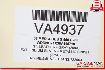 07-14 Mercedes W221 S550 CL550 Front Left Driver Seat Control Memory Switch OEM